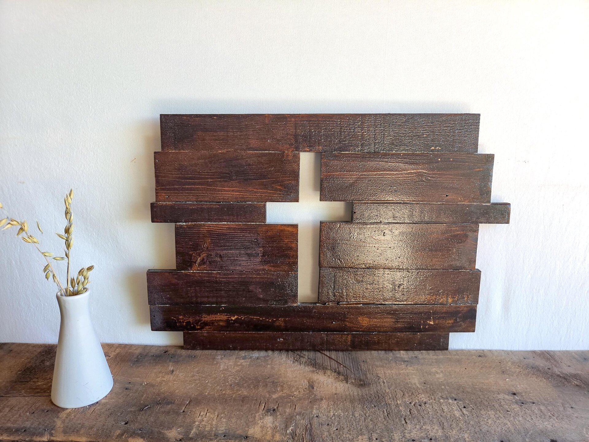 Handmade Reclaimed Wood Cross Wall Art | Rustic Christian Western Decor