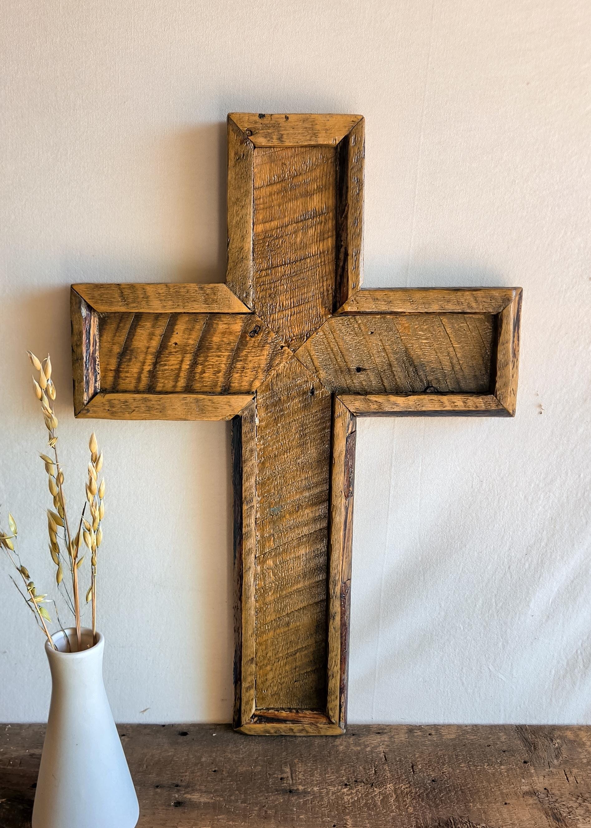 Christian Wall Decor | Reclaimed Wood Cross | Western Religious Wall Art | Confirmation Gift