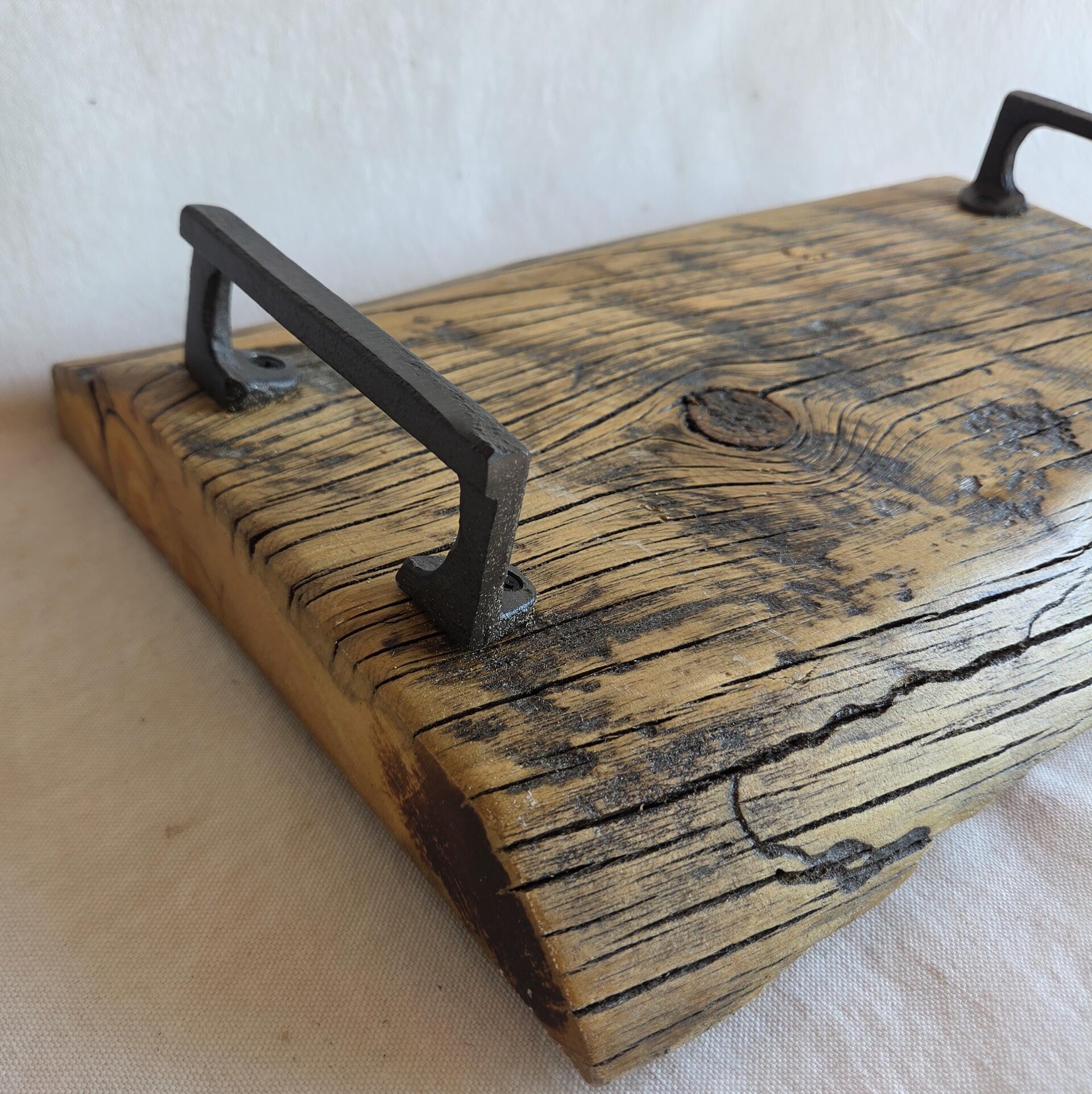 Wood Countertop Tray | Decorative Ottoman Tray | Rustic Centerpiece