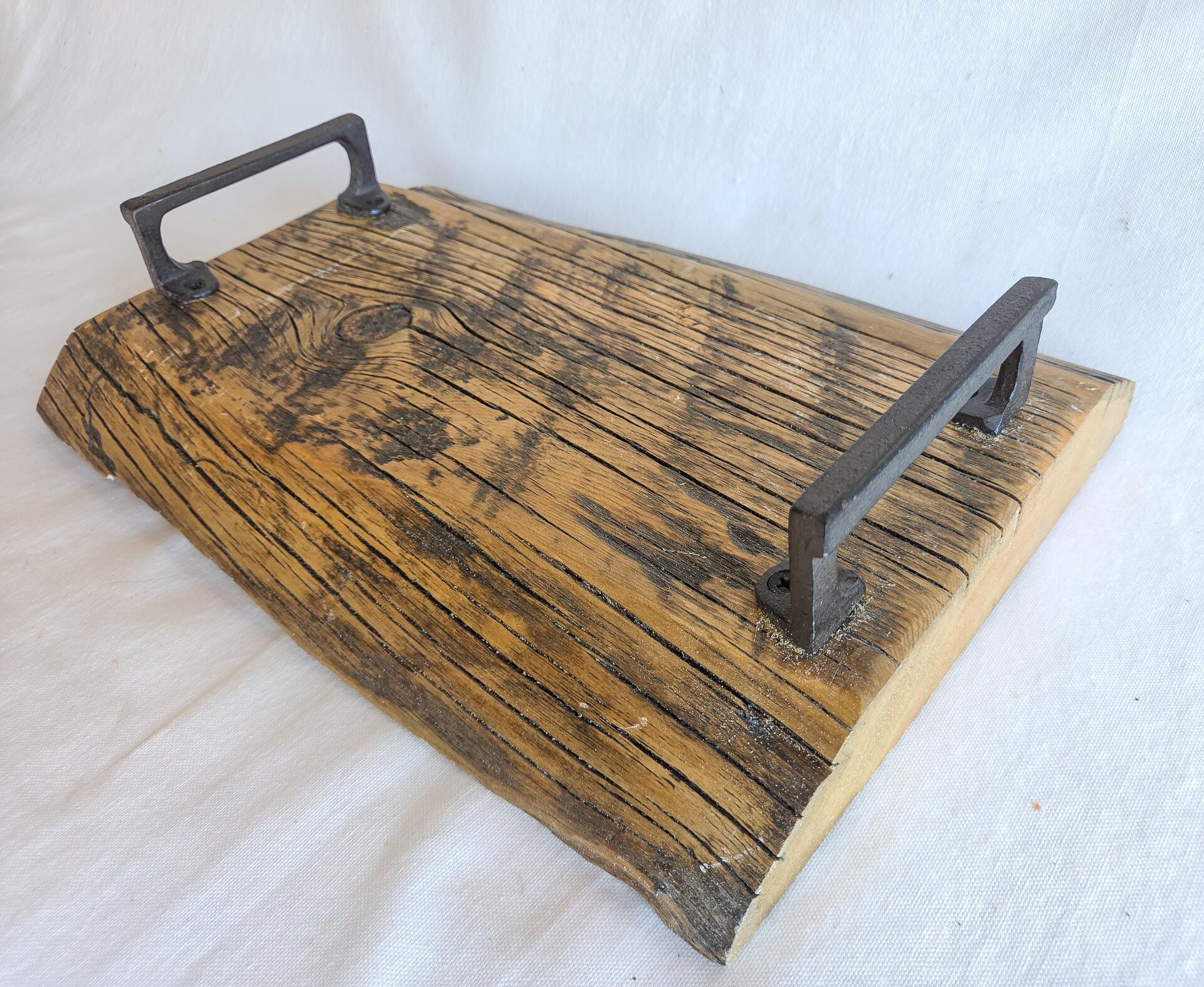 Wood Countertop Tray | Decorative Ottoman Tray | Rustic Centerpiece