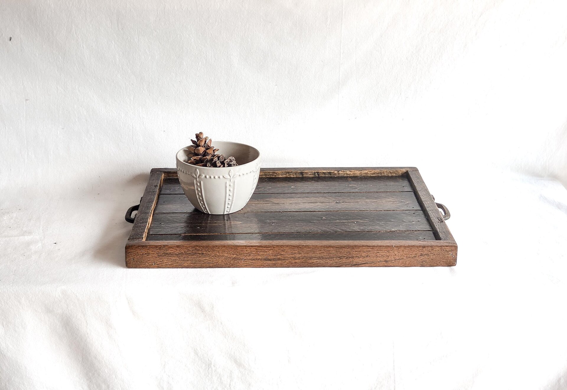 Reclaimed Wood Coffee Table Tray | Rustic Ottoman Tray | Wooden Platter