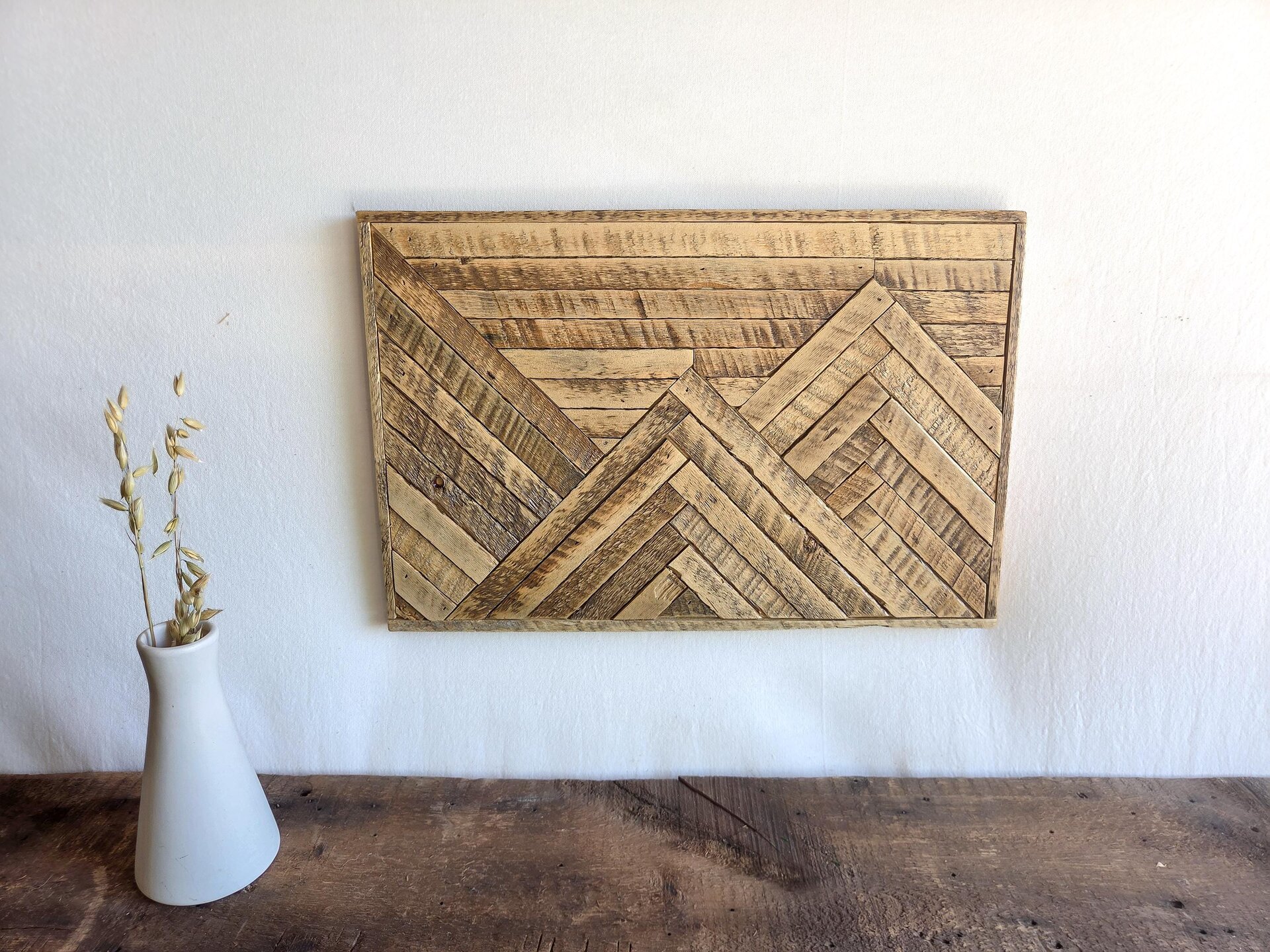 Reclaimed Wood Mountain Wall Art | Rustic Wood Cabin Decor | Handmade in Wyoming