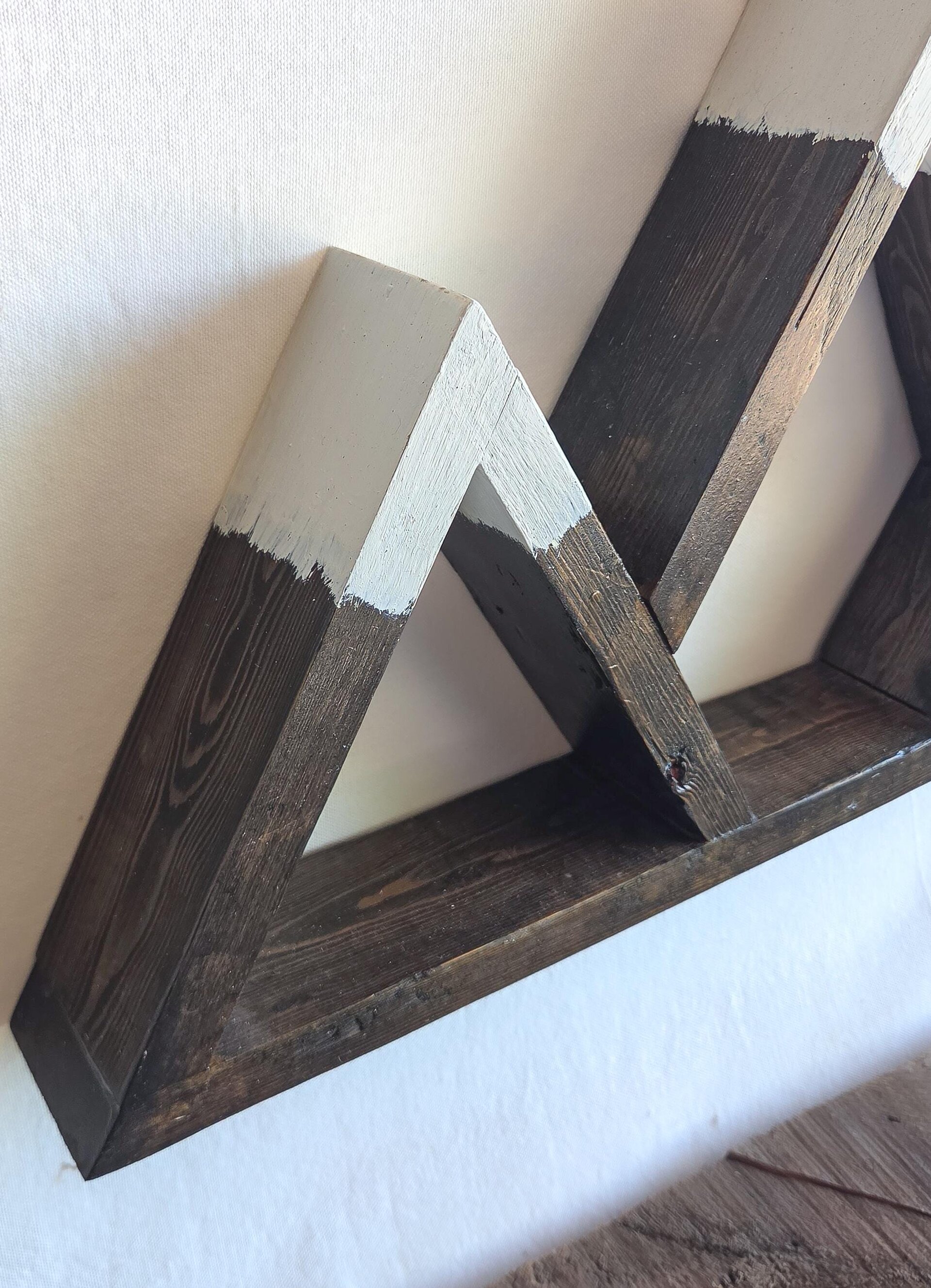 Reclaimed Wood Mountain Decor | Handmade Wyoming Shelf | Rustic Cabin Decor
