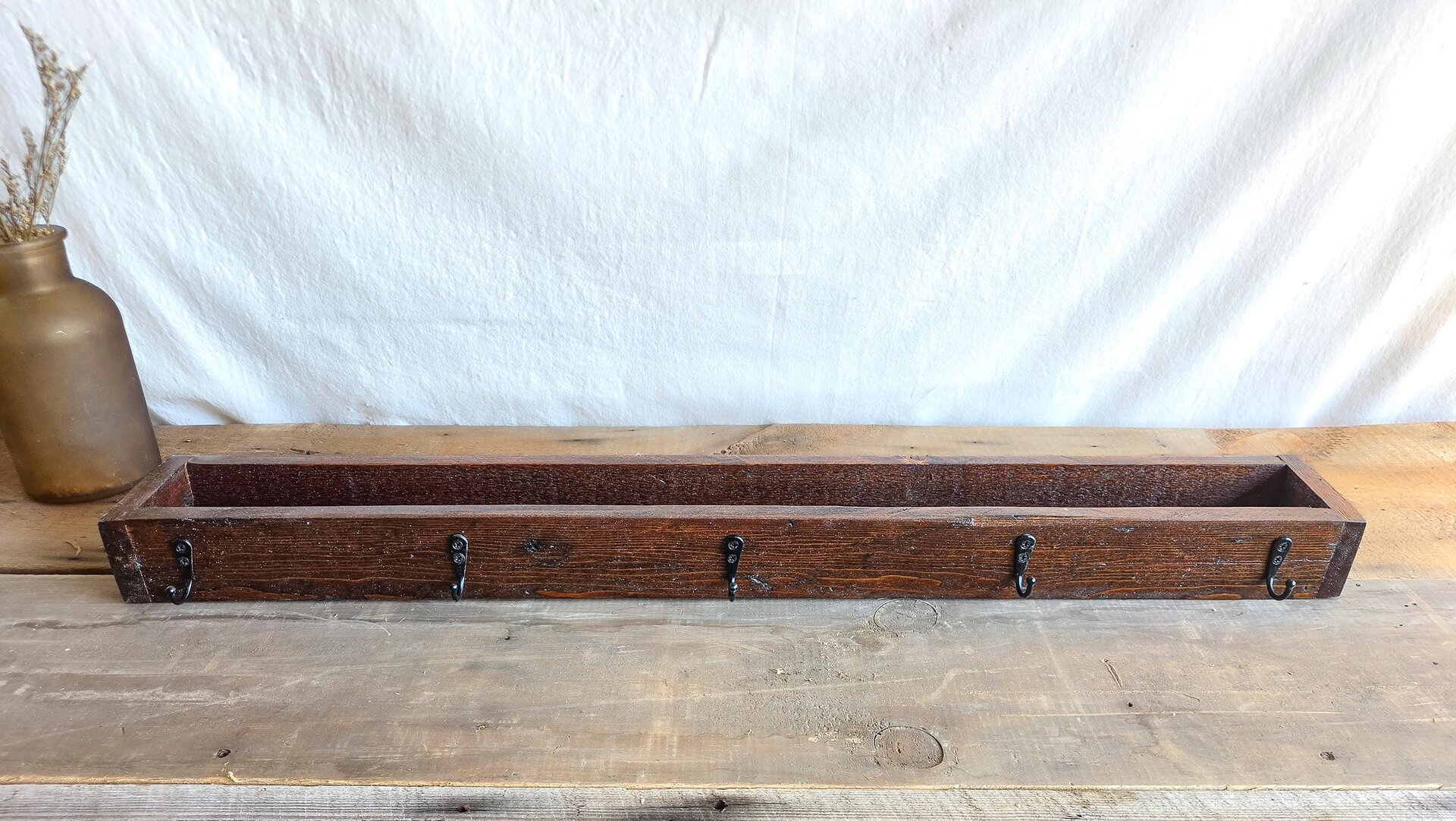 Reclaimed Wood Christmas Stocking Hooks | Rustic Christmas Mantel Decor