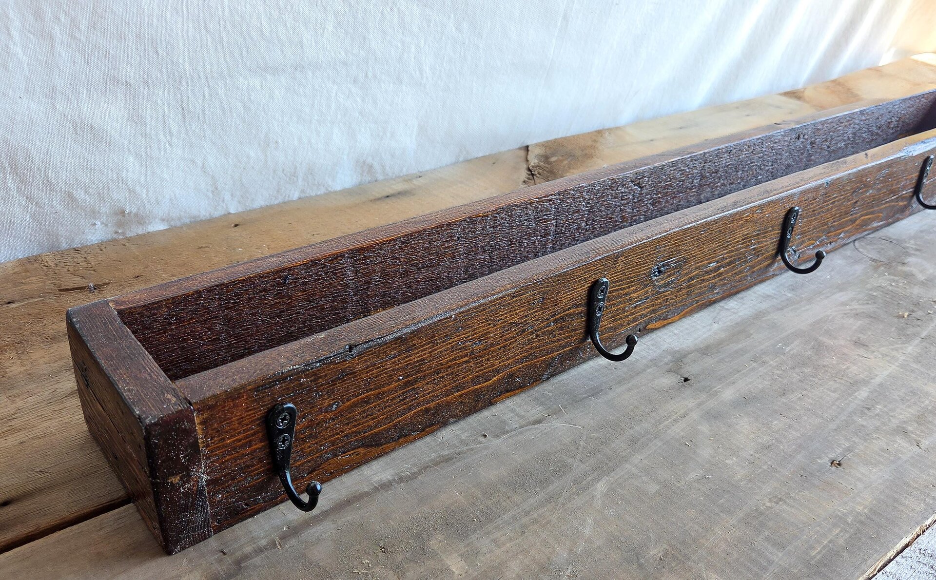 Reclaimed Wood Christmas Stocking Hooks | Rustic Christmas Mantel Decor