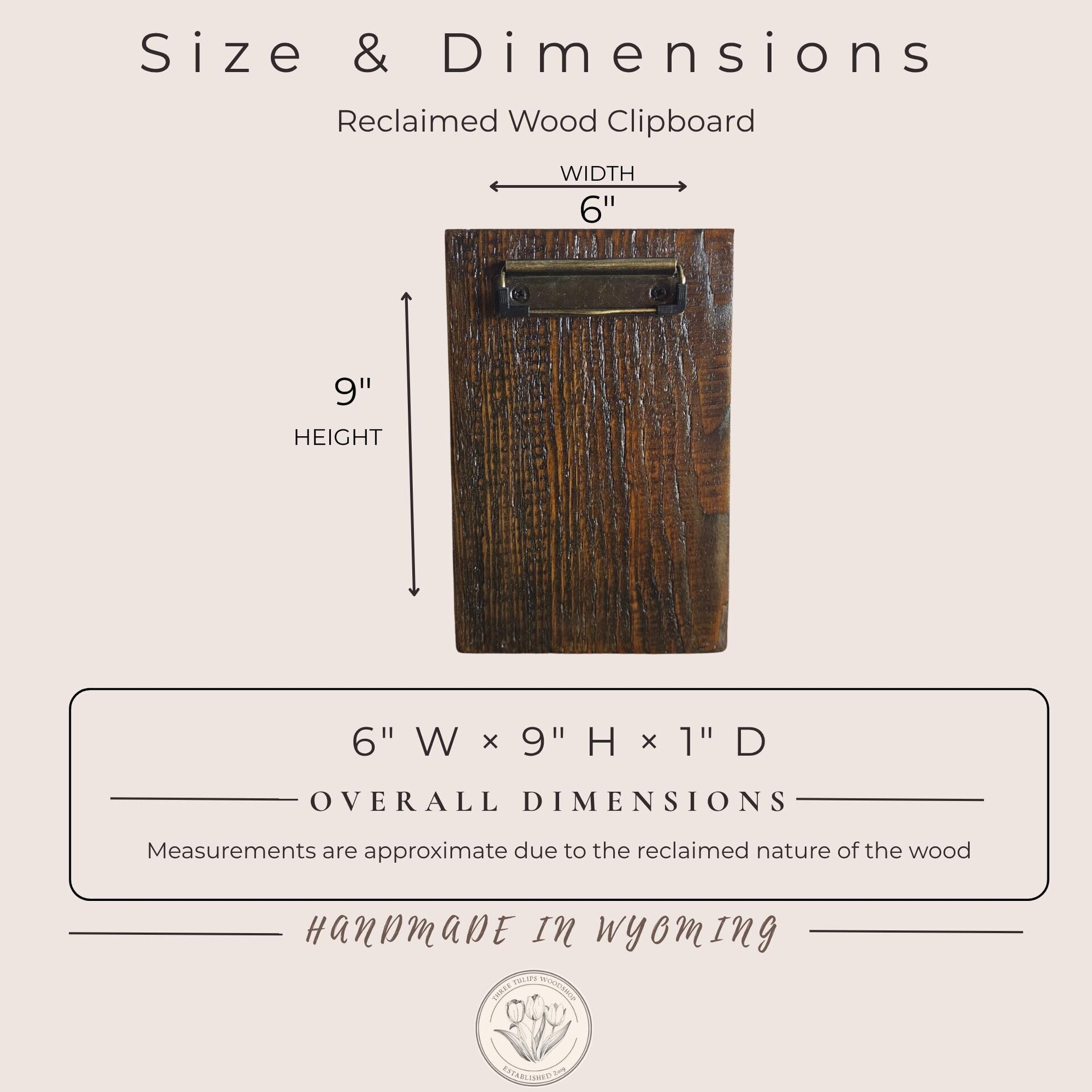 Reclaimed Wyoming Wood Clipboard | Rustic Farmhouse Office & Kitchen Decor