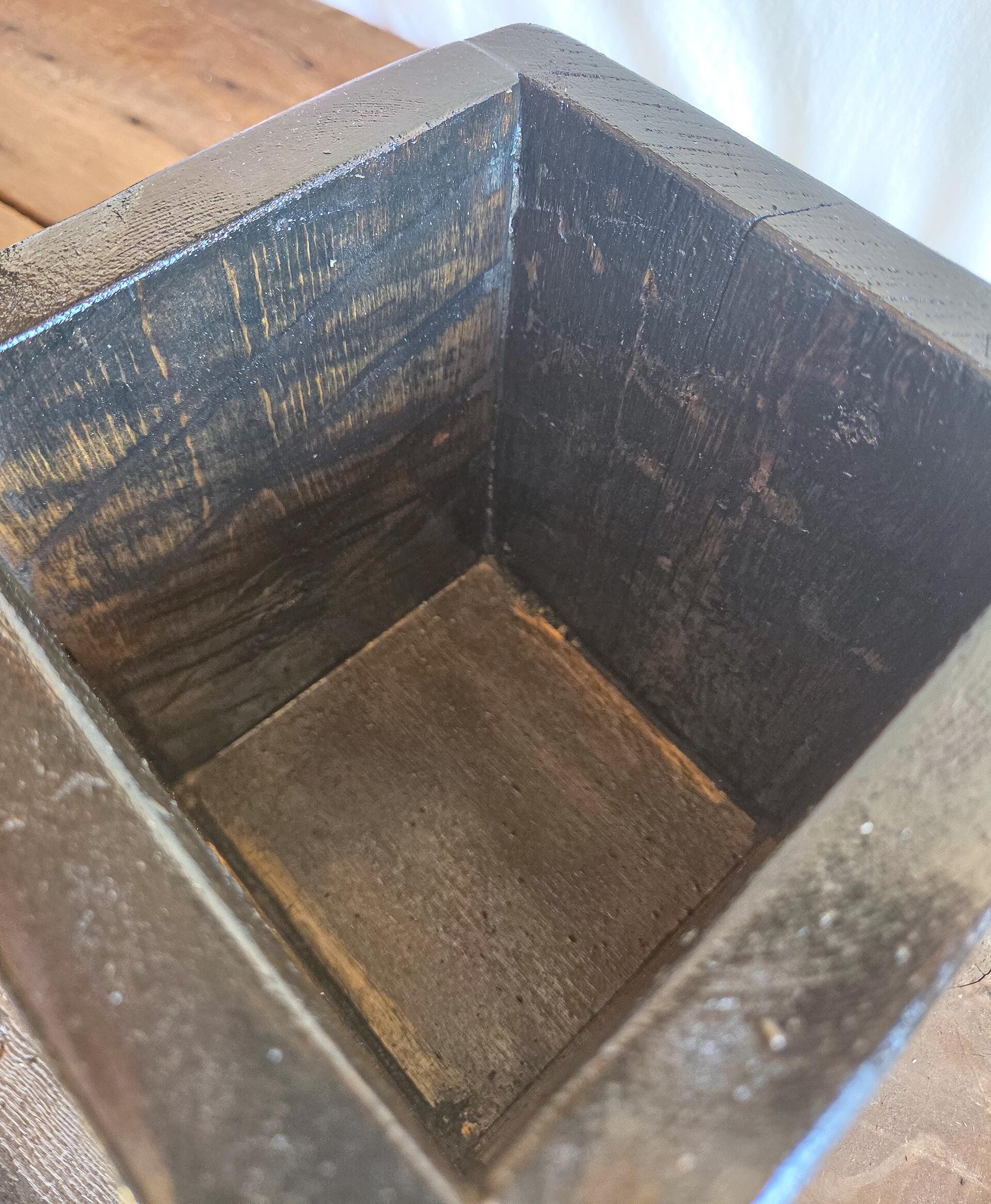 Reclaimed Wood Utensil Holder | Rustic Wooden Kitchen Organizer | Farmhouse Countertop Storage