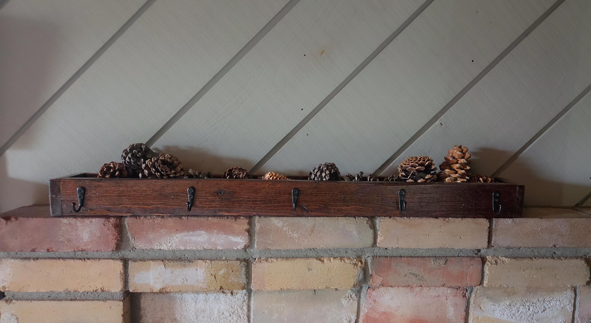 Reclaimed Wood Christmas Stocking Hooks | Rustic Christmas Mantel Decor