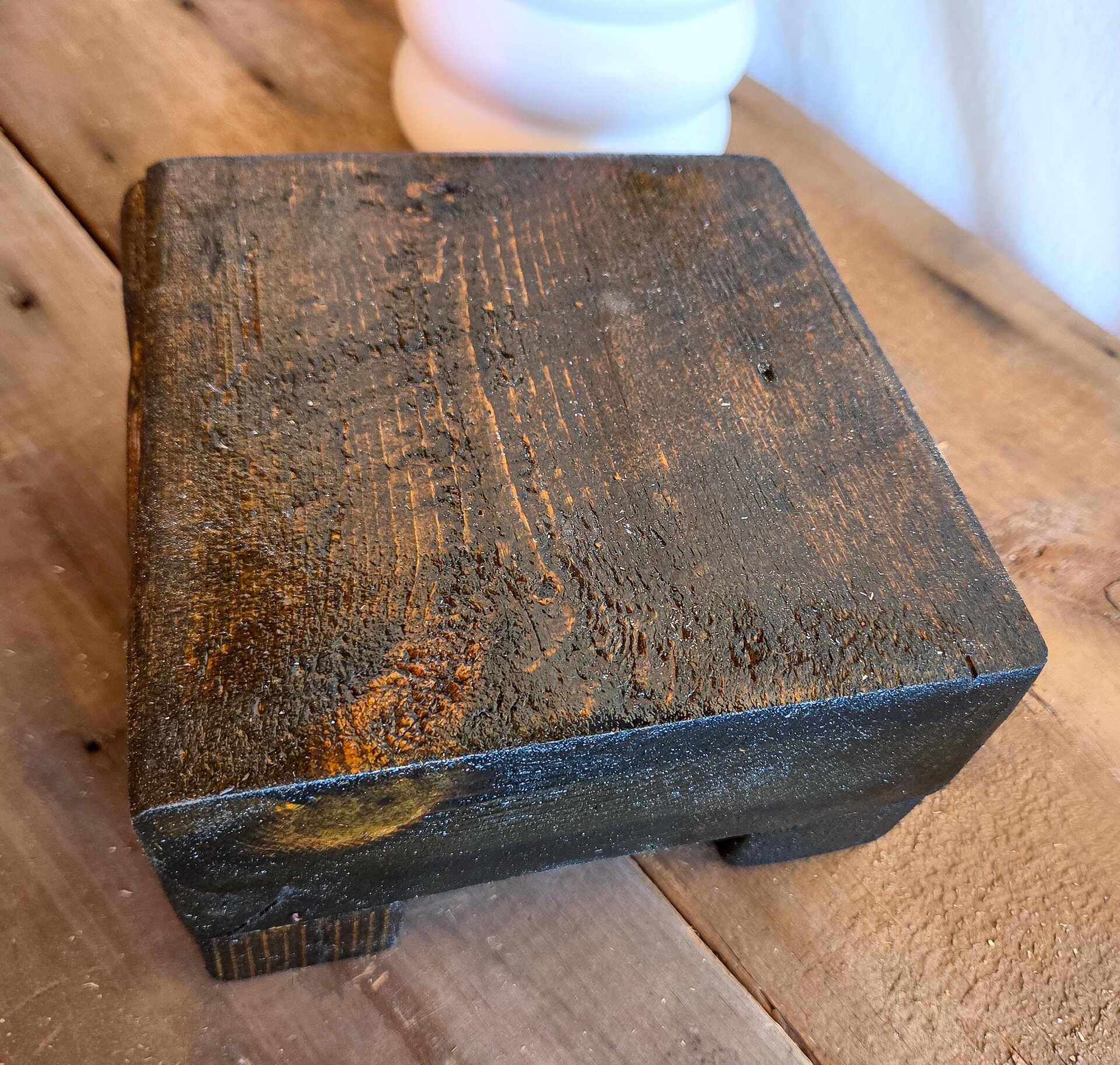 Reclaimed Wood Riser | Rustic Farmhouse Display Stand | Handmade Wyoming Decor