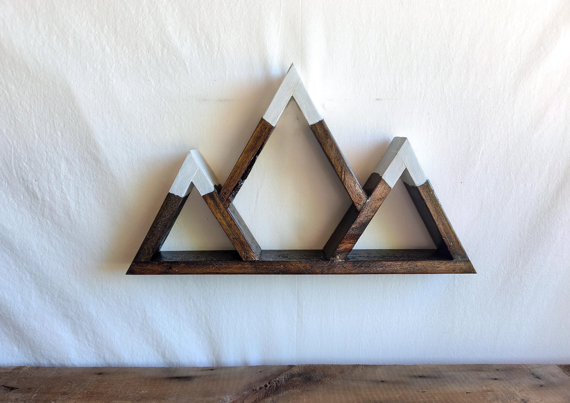 Reclaimed Wood Mountain Shelf | Rustic Mountain Decor