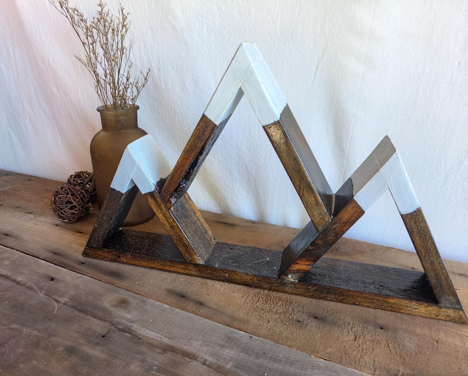 Reclaimed Wood Mountain Shelf | Rustic Mountain Decor