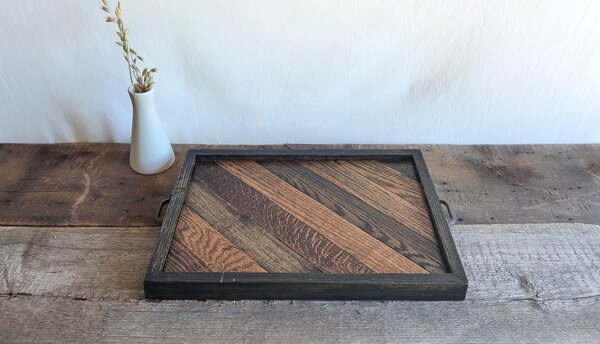 Rustic Serving Tray | Wood Coffee Table Tray |