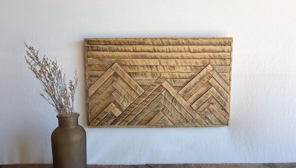 Reclaimed Wood Mountain Wall Art | Rustic Cabin Decor | Handmade in Wyoming