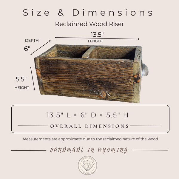 Reclaimed Wood Organizer Caddy | Rustic Wooden Utensil Holder | Farmhouse Countertop Storage | Handmade in Wyoming