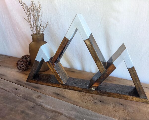Reclaimed Wood Mountain Shelf | Rustic Mountain Decor